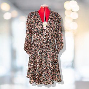 Maisie - Floral Long Sleeve Mini Dress - Size Large